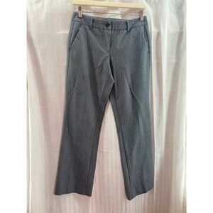 United Colors of Benetton Women Gray Pinstripe Straight Leg Dress Pants 30" Read